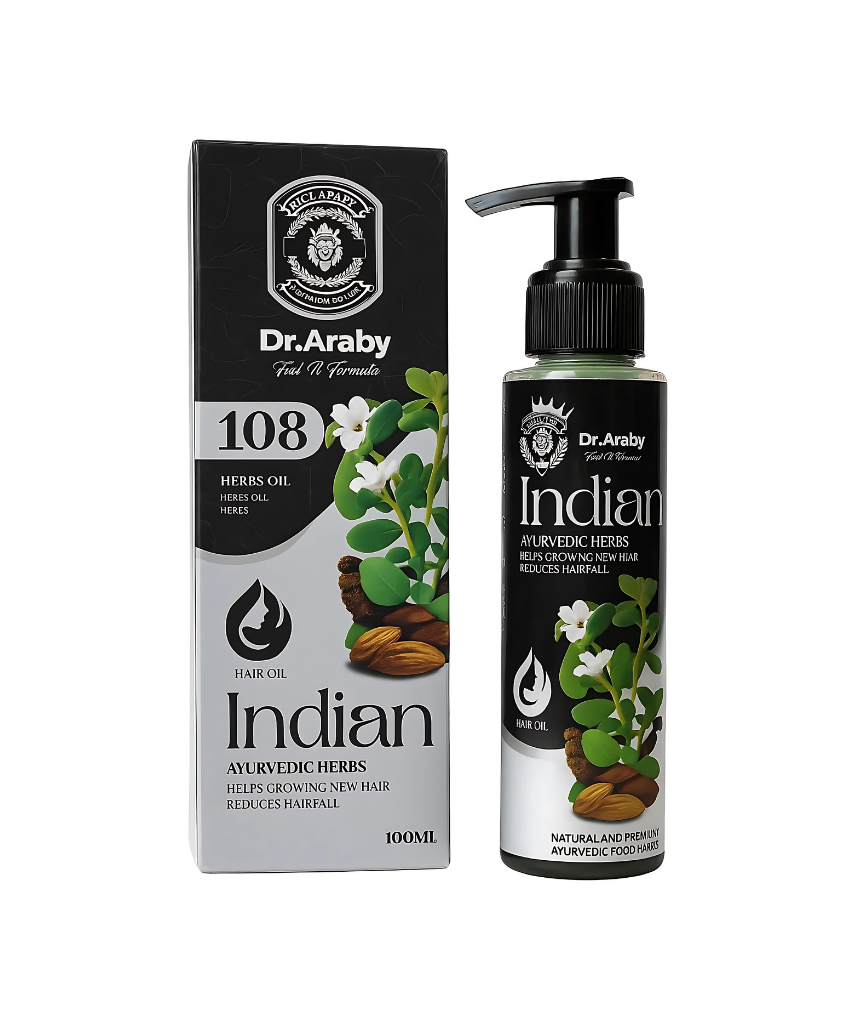 _صور منتجات موسكي مصر - 2025-09-04T234001.422 زيت 108 عشبه الهندى لوقف تساقط الشعر وزياده نموه وانباته وملء الفراغات 100 مل من دكتور عربي - الصورة 1