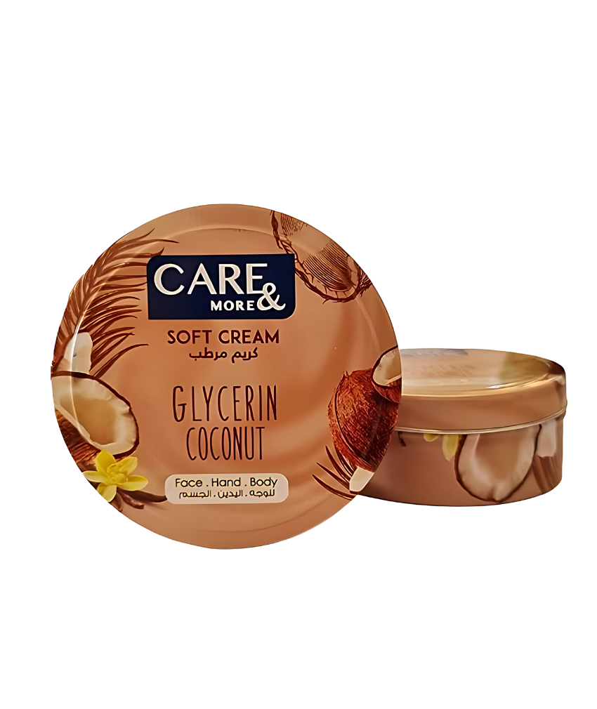 _صور منتجات موسكي مصر - 2025-09-05T174122.016 كريم سوفت بالجيلسرين وجوز الهند مرطب للوجه والجسم واليدين برائحه جوز الهند 125 مل من كير اند مور - الصورة 1