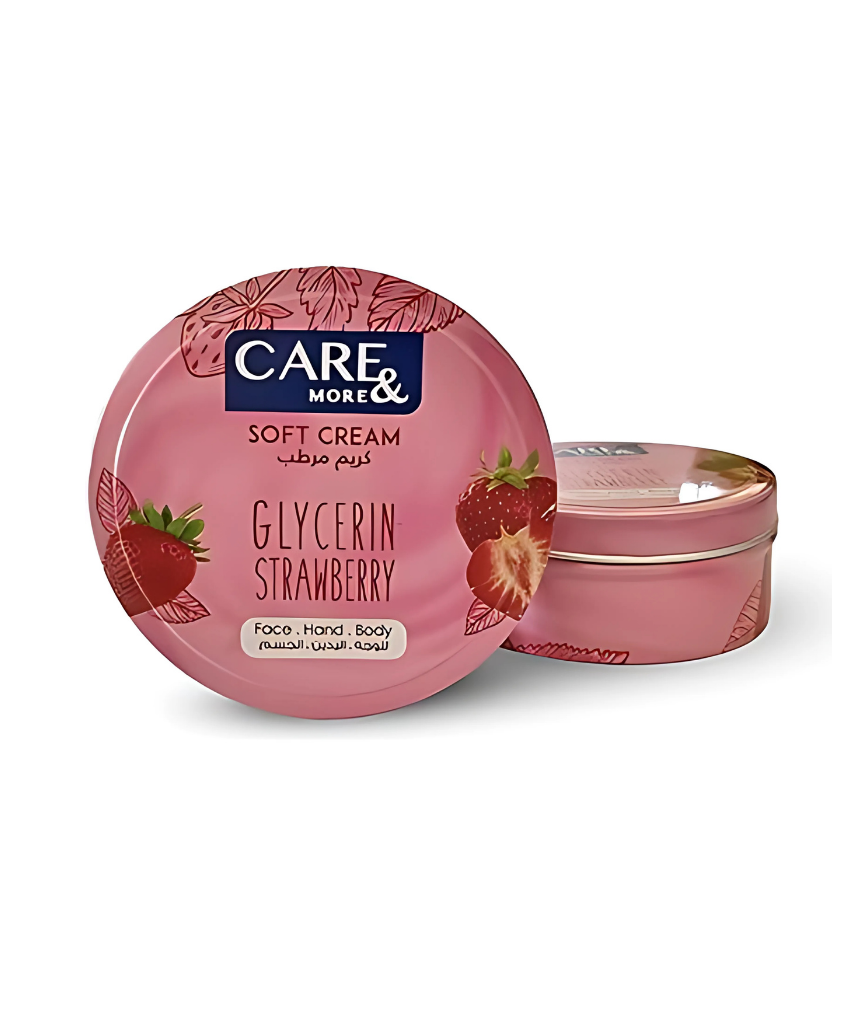 _صور منتجات موسكي مصر - 2025-09-05T184004.745 كريم سوفت بالجيلسرين لترطيب وتنعيم ونضاره الوجه والجسم واليدين برائحه انتعاش الفراوله مناسب لجميع انواع البشره 75 مل من كير اند مور - الصورة 1