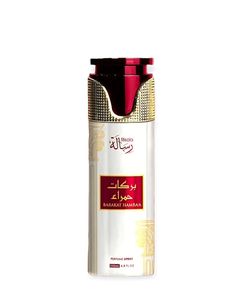 _صور منتجات موسكي مصر - 2025-09-05T222521.115 اسبراي معطر الجسم الامارتى الحريمي المميز برائحة بركات حمراء تركيز عالي وإحساس مختلف و ثبات يدوم طويلا 200 مل من رساله الاماراتي للعطور - الصورة 1