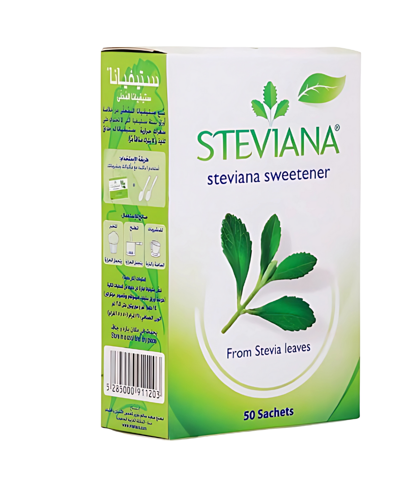 _صور منتجات موسكي مصر - 2025-09-06T220747.796 علبه 50 كيس سكر دايت ستيفيانا السعودي لتخسيس الوزن الزائد وخالي من الاسبارتام والسعرات الحراريه والمواد الحافظه وسريع الذوبان وآمن لمرضي السكر والقلب - الصورة 1