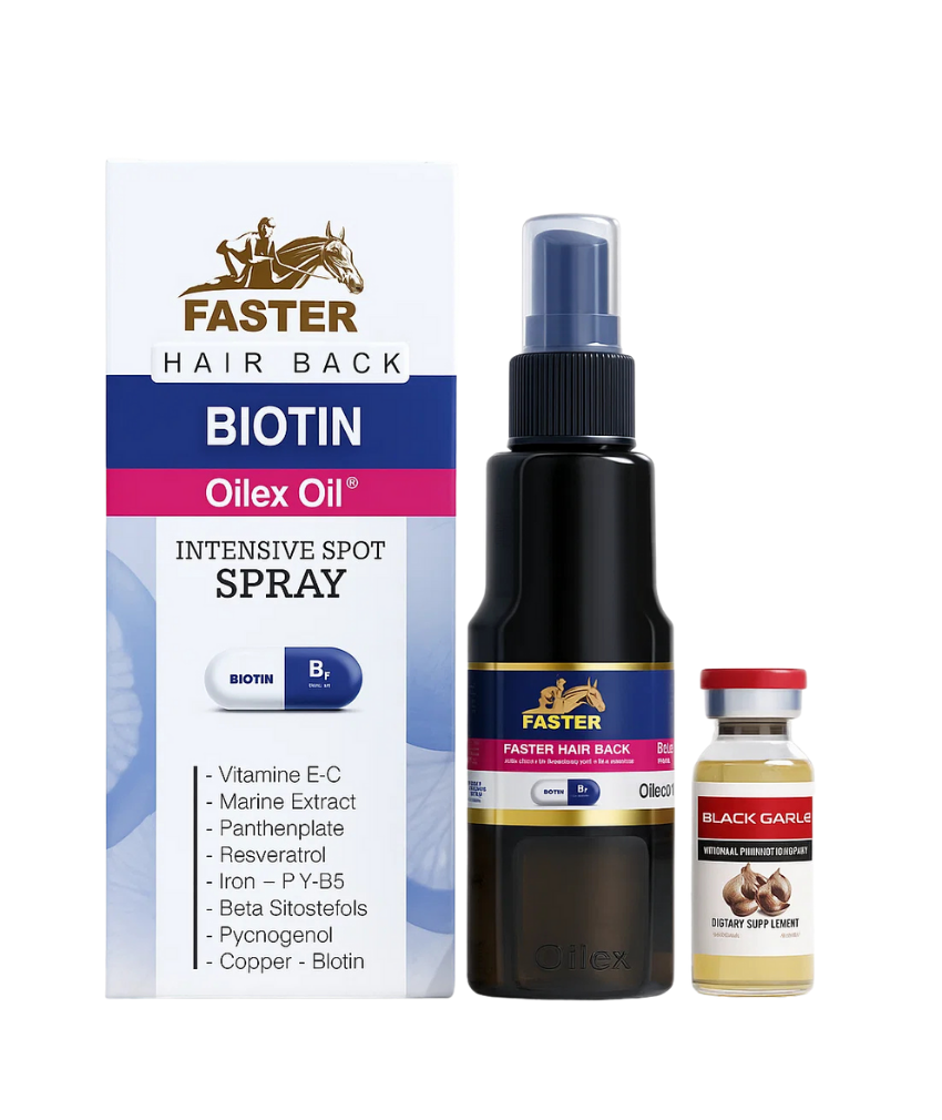 _صور منتجات موسكي مصر - 2025-10-04T210339.472 اسبراي فاستر معالج الشعر بالبايوتين والاعشاب البحريه لزياده نمو معدل الشعر والانبات وزياده الكثافه ومنع التساقط 100 مل faster hair back biotin spray oliex oil - الصورة 1