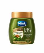 حمام كريم بزيت الزيتون وزيت اللوز والصبار  يعيد للشعر لمعانه الطبيعي ويجعله ناعمًا وسهل التصفيف. 500 مل من مينك