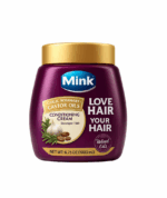 حمام كريم بالثوم والروز ماري وزيت الخروع  يعالج الهيشان والتقصف ويترك الشعر ناعمًا وسهل التصفيف 500 مل من مينك