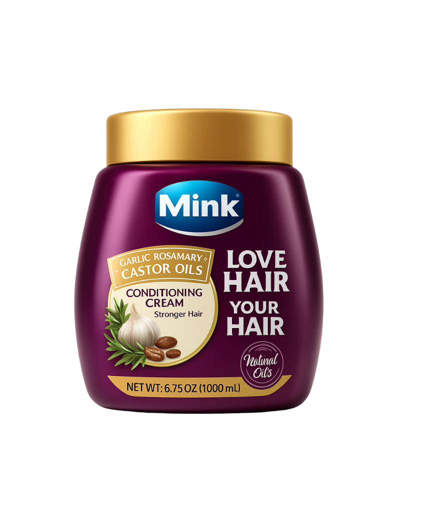 _صور منتجات موسكي مصر - 2025-10-05T140445.434 حمام كريم بالثوم والروز ماري وزيت الخروع يعالج الهيشان والتقصف ويترك الشعر ناعمًا وسهل التصفيف 500 مل من مينك - الصورة 1