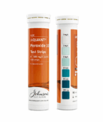 علبه 100 شريط لقياس مستويات البيروكسيد 100 ف المختبرات الكيميائيه وصناعة الألبان ومياه الشرب والمسابح والمذيبات العضويه J-QUANT® Peroxide100 test strips