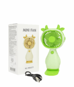 ⁦مروحة ميني صغيرة ومحمولة باليد مع بطارية مدمجة قابلة لاعادة الشحن usb بها 1 سرعه mini fan مناسب في الصيف  للمكاتب والسفر و جلسات المكياج و الرحلات والتنقل⁩ - الصورة ⁦2⁩