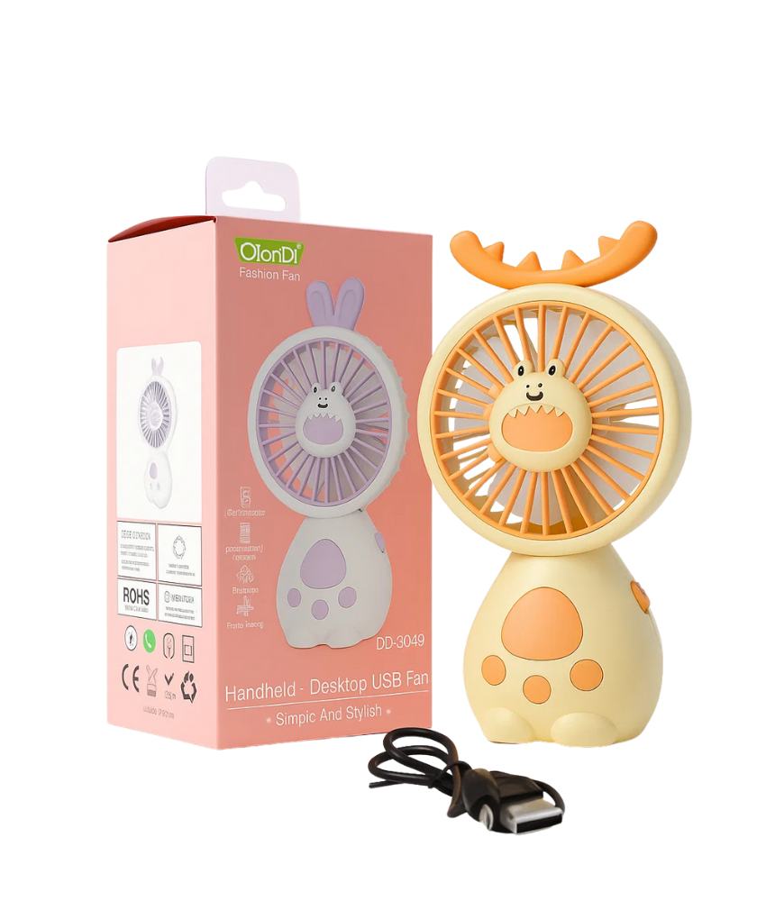 _صور منتجات موسكي مصر - 2025-10-11T201532.063 مروحة ميني صغيرة ومحمولة باليد مع بطارية مدمجة قابلة لاعادة الشحن usb بها 1 سرعه mini fan مناسب في الصيف للمكاتب والسفر و جلسات المكياج و الرحلات والتنقل - الصورة 1