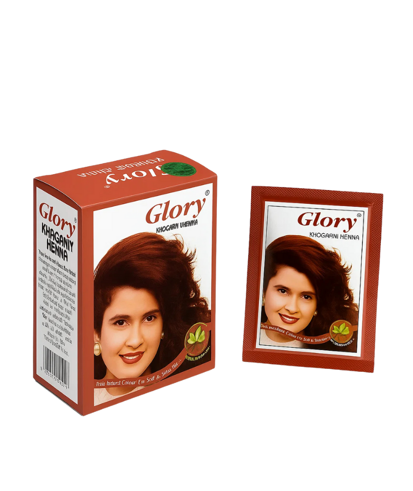 _صور منتجات موسكي مصر - 2025-10-11T220124.271 1 كيس حنه جلورى الهنديه لصبغه الشعر بلون مهونجى طبيعي خالي من الامونيا خلاصة الأملا والشيكاكاي التي تغذي الشعر وتمنحه النعومة واللمعان واللون الطبيعي 10 جرام - الصورة 1