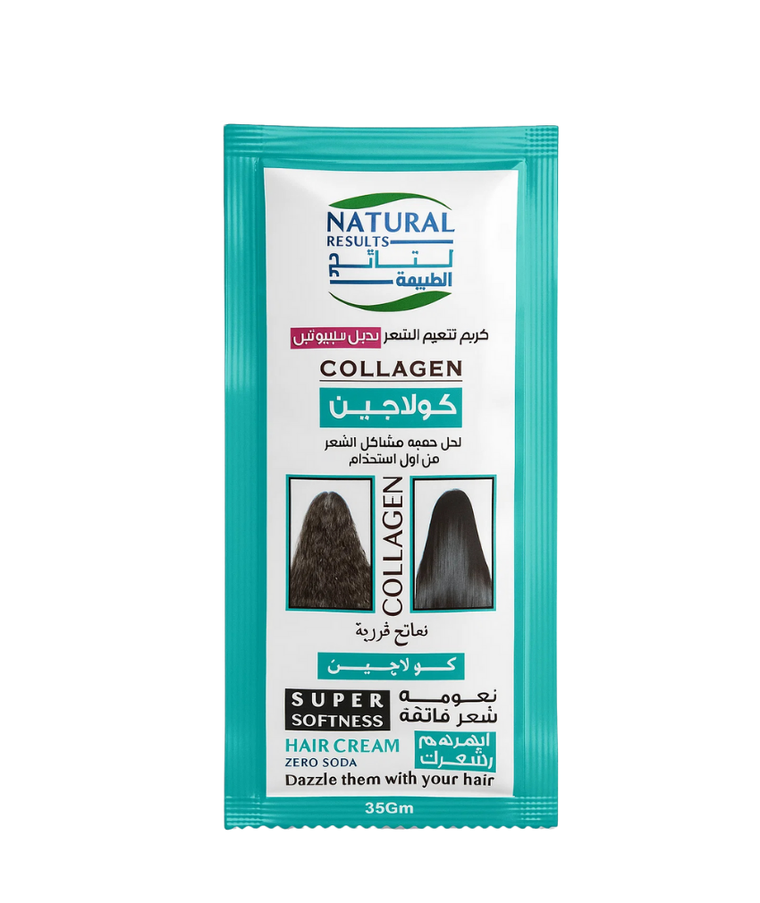 _صور منتجات موسكي مصر - 2025-10-11T234053.673 1 كيس كريم بديل البروتين بالكولاجين لتنعيم ومنع تساقط وتقصف وتكثيف وفرد وترطيب الشعر من اول استخدام 35 جرام من نتائج الطبيعه - الصورة 1